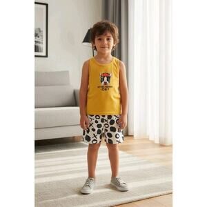 Boys Short Sets Lot Of 7 Each Set Have Different Graphics Size 9 Months